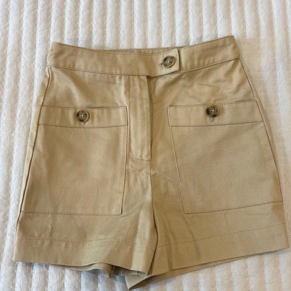 English Factory Cotton button high waist shorts - Picture 1 of 5